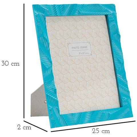Cornice Portafoto Light In Resina Azzurro Mare 20x25 - Foto 6