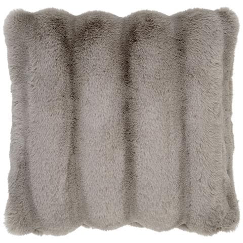 Galena Cuscino In Pelliccia Sintetica Grigia 45x45 Cm - Foto 1