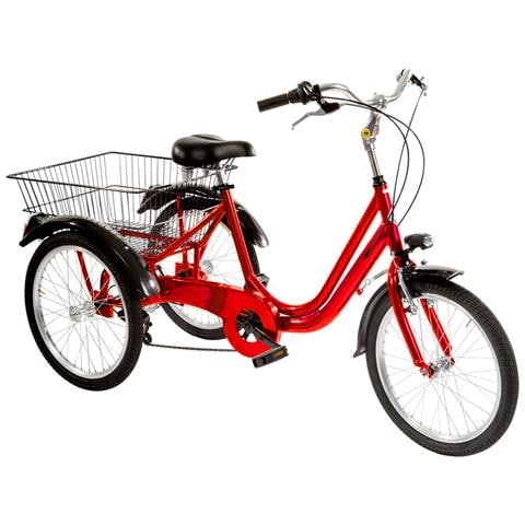 Bici A Tre Ruote Misura 20 Bicicletta Unisex Tr20 Con Cambio 6v Telaio In Alluminio Completa Di Accessori E Luci A Led - 42 Argento - Foto 2