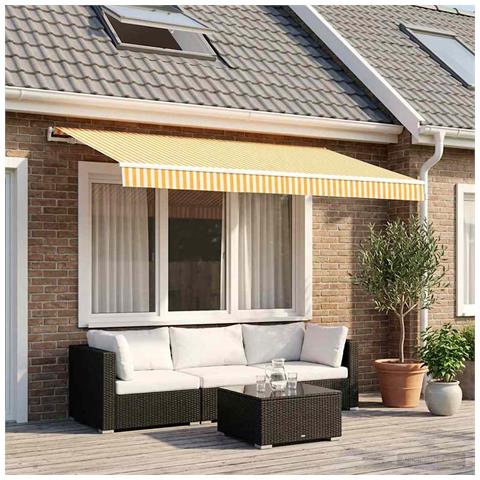 Telo di ricambio per tenda da sole Giallo e Bianco 350 x 250 cm - Foto 2