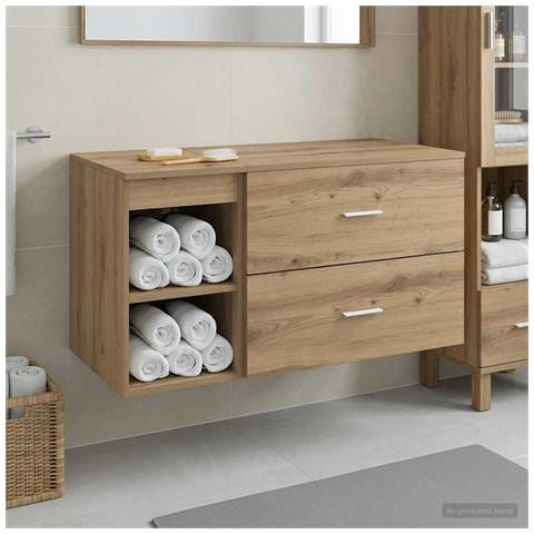 Set di mobili per il bagno 2 pcs Rovere Artigianale - Foto 2