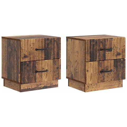 Armadio da Notte 2 pcs Legno antico 43 x 34,5 x 44,5 cm - Foto 1