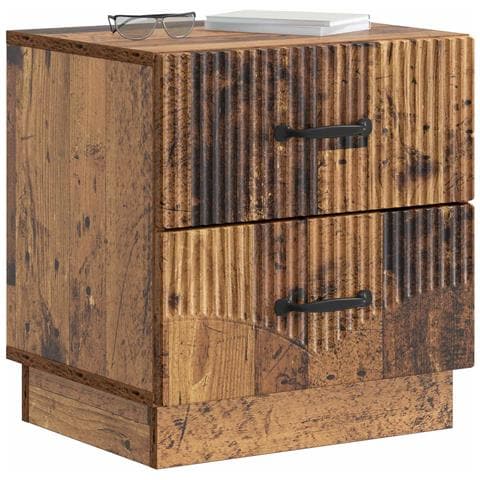 Armadio da Notte 2 pcs Legno antico 43 x 34,5 x 44,5 cm - Foto 2
