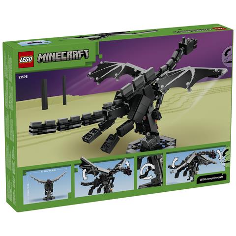 Minecraft 21595 Drago dell'End, Giocattolo Interattivo con Ali Mobili e Supporto, Regalo per Gamer e Bambini da 10 Anni - Foto 2