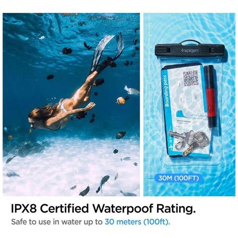 Spigen A601 Universale Protezione D'acqua Scatola Crystal Clear - Foto 3