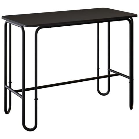 Tavolo da pranzo 100 x 50 x 75 cm Legno ingegnerizzato Nero - Foto 1
