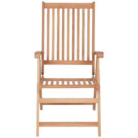 Sedie Reclinabili da Giardino 2 pz in Legno Massello di Teak - Foto 8