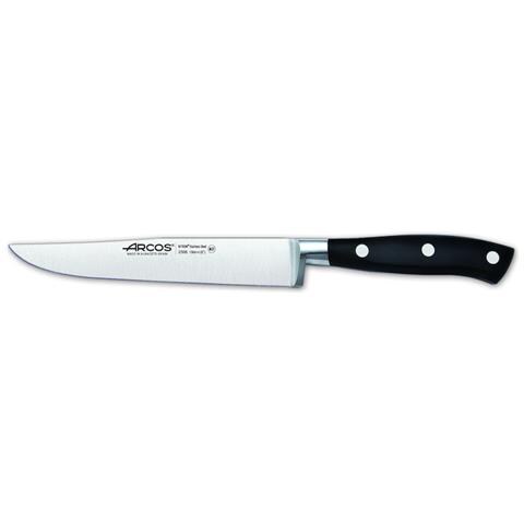 Serie Riviera - Coltello Cucina - Acciaio Inossidabile Forgiato Nitrum 150 Mm - Manico Polioxymetilene (pom) Colore Nero - Foto 1
