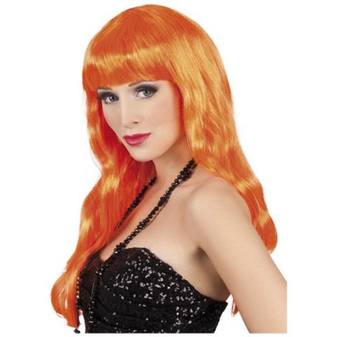 Parrucca Lunga Arancione Da Donna - Foto 1