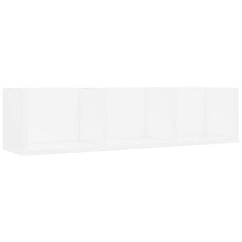 Scaffale Porta CD a Parete Bianco 75x18x18 cm in Multistrato - Foto 1