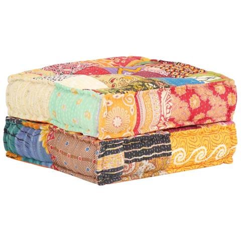 Pouf 60x70x36 cm in Tessuto Patchwork - Foto 2