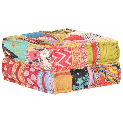 Pouf 60x70x36 cm in Tessuto Patchwork - Foto 1