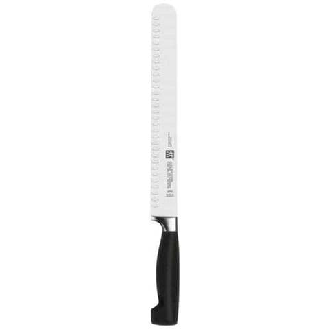 Coltello per Prosciutto e Salmone Lunghezza 26 cm Colore Nero e Argento Linea - Linea Four Star - Foto 1