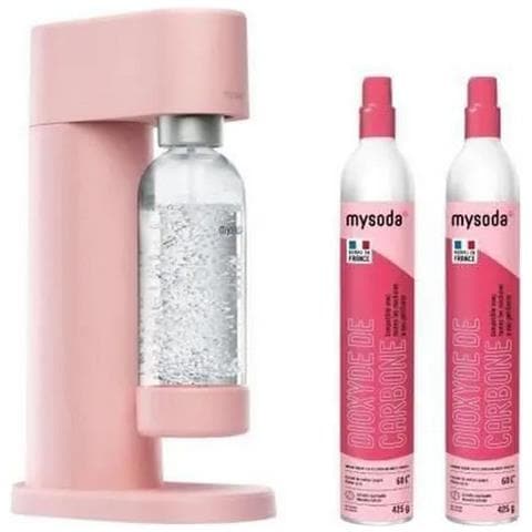 P2c-wd002f-lp - Confezione Macchina Per Acqua Frizzante Woody Pink - 2 Bombole Di Co2 Da 60 L Incluse 1 - Bottiglia Di Gasatura Da 1 L - Foto 2