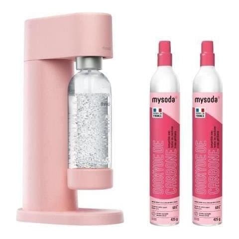 P2c-wd002f-lp - Confezione Macchina Per Acqua Frizzante Woody Pink - 2 Bombole Di Co2 Da 60 L Incluse 1 - Bottiglia Di Gasatura Da 1 L - Foto 1