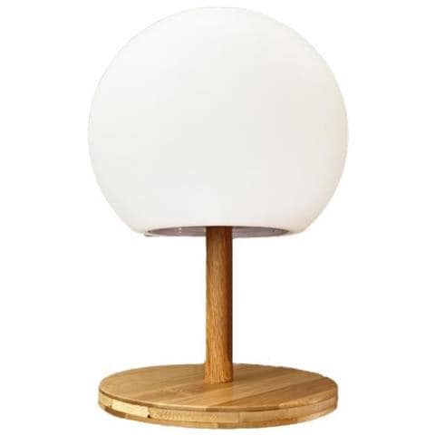 Lampada Da Tavolo - Wireless - Piede Bambù Allungabile - H28cm - Bianco Caldo / Led Bianco Luny - Foto 1