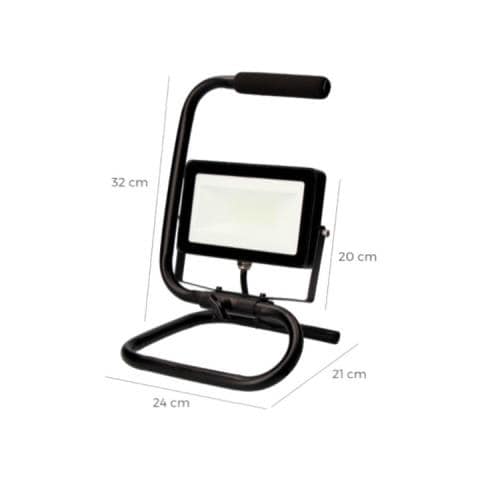 Ha Portato Il Proiettore A Luce Fredda 6400k - 30w 2000 Lumen - Nero - Foto 2