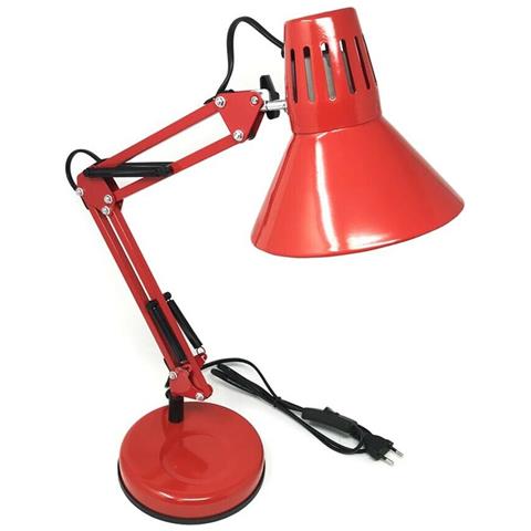 Lume Braccio Snodabile Lampada Da Tavolo Scrivania Lumetto Con Morsetto Rosso - Foto 2
