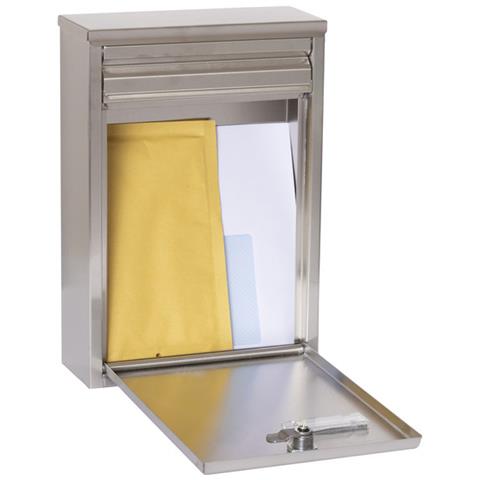 Zaguán E5757 Cassetta Postale Individuale In Acciaio Inossidabile, Cassetta Postale Da Esterno O Raccogliposta, Dimensione S (din A5), Inox - Foto 2