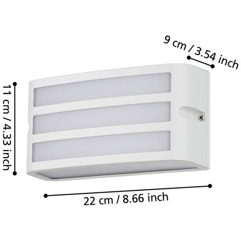 Applique Contemporanea Da Esterno Camarda 1 Luce Alluminio Bianco - Foto 2