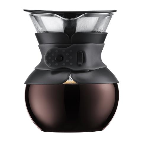 POUR OVER Da versare sulla macchina del caffè Nero, Trasparente - Foto 1