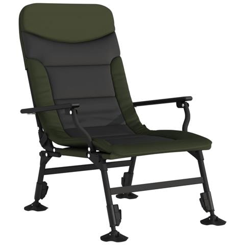 Sedia Da Pesca Con Braccioli Pieghevole Verde - Foto 2