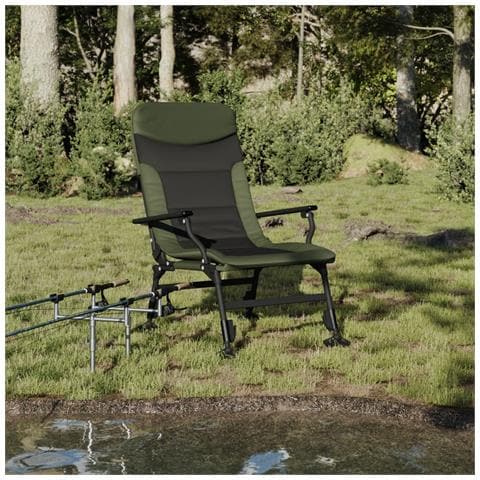 Sedia Da Pesca Con Braccioli Pieghevole Verde - Foto 1