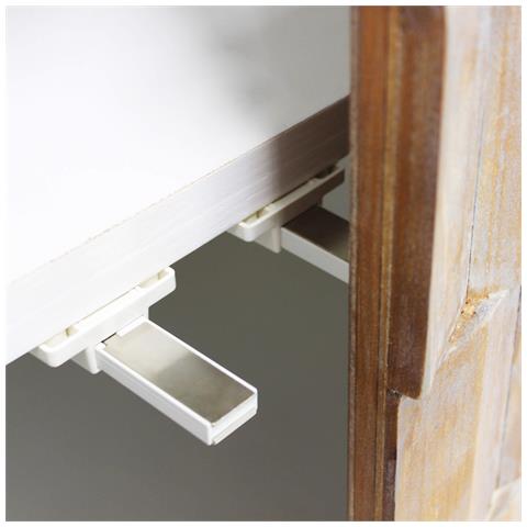 Mobile Credenza Da Interno A 4 Ante In Legno Con Decoro In Rilievo Linea Classic Spike - Foto 8