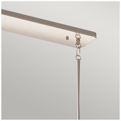 Lampadario Contemporaneo Kimrose Acciaio Nichel Lucido Vetro 10 Luci E14 - Foto 2