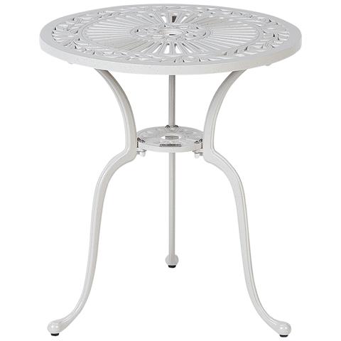 Tavolino Bistrot Dascio 61 Cm 61 Cm Metallo Bianco Sporco - Foto 2