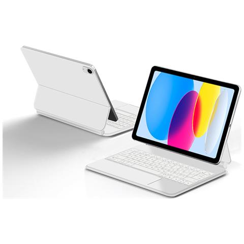 Custodia Protettiva Per Ipad Con Tastiera Bluetooth White Ipad Pro 11 M4 2024 - Foto 4