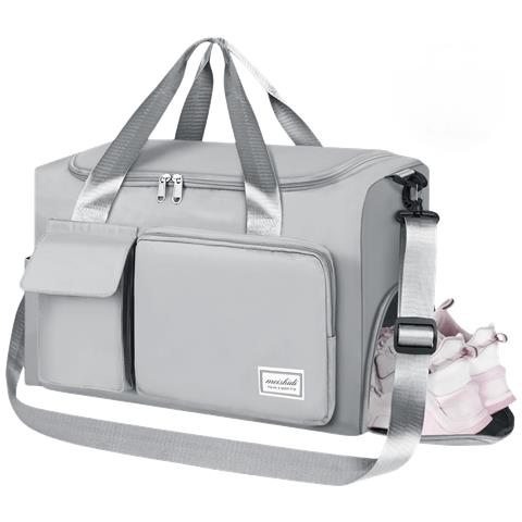 Borsone Da Viaggio Borsone Da Palestra Con Scomparto Per Scarpe E Vestiti Bagnati Impermeabile Grey - Foto 1