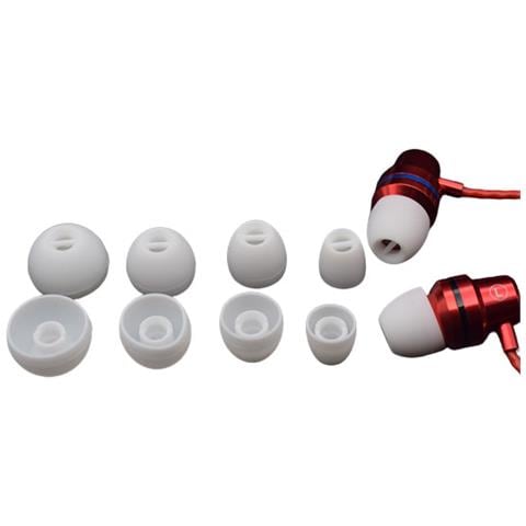 Punte In Silicone Per Auricolari Da 4-5,5 Mm Per Panino In Legno Sennheiser Cx 3.00 Cx 5.00 White - Foto 1