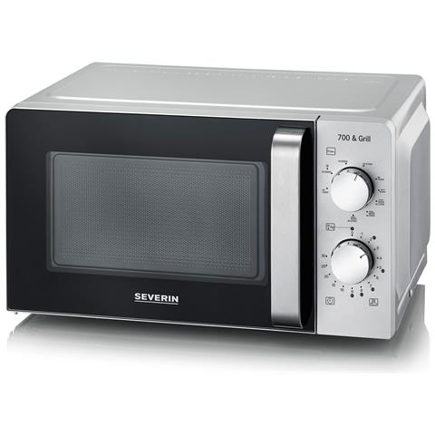 MW 7780 forno a microonde Nero, Argento Microonde con grill Superficie piana 17 L 700 W - Foto 1