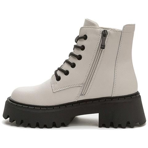 White Casual Closed Booties Stivaletti Pelle Scarpe Donna Bianco Eu 36, 948016/05-12 - Foto 3