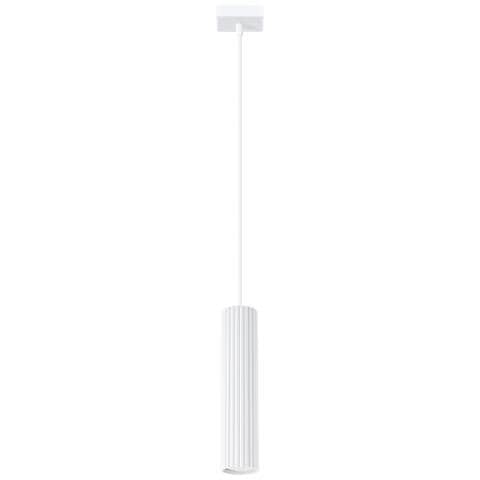 Lampada A Sospensione Karbon 1 Bianco Sl. 1535 - Minimalista Lampada A Sospensione Bianco 118x8x8 Cm - Foto 1