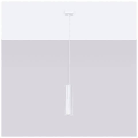 Lampada A Sospensione Karbon 1 Bianco Sl. 1535 - Minimalista Lampada A Sospensione Bianco 118x8x8 Cm - Foto 2
