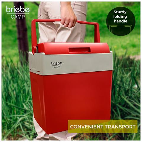 Briebe Cf1153red Frigorifero Portatile Da Viaggio Termoelettrico 28 Litri Ac/dc 12v / 220 - 240v 55w Rosso - Foto 8