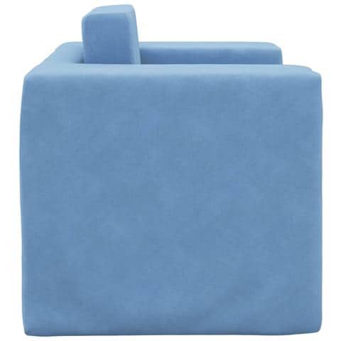 Divano per Bambini Blu in Morbido Peluche - Foto 2