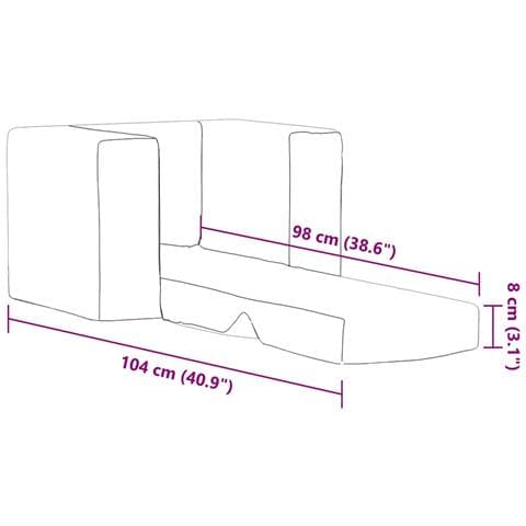 Divano per Bambini Blu in Morbido Peluche - Foto 10