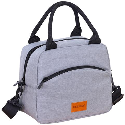 Borsa Termica Porta Pranzo Da Lavoro, Borsa Tote Porta Pranzo A Tracolla Per Donne E Uomini Grey - Foto 1
