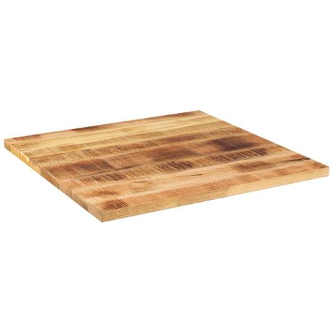 Piano Per Tavolo 80x80x3,8 Cm Quadrato Legno Di Mango Grezzo - Foto 2