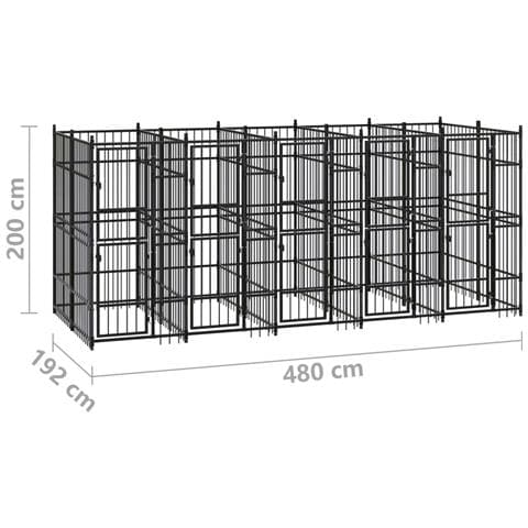 Lusso Casadino - Gabbia Per Cani Da Esterno In Acciaio 9,22 M² - Foto 7