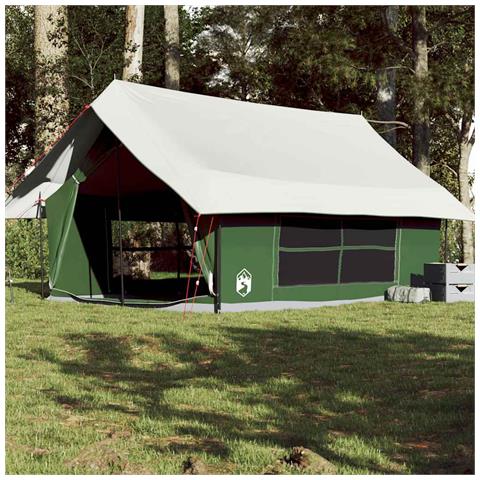 Tenda da Campeggio per 5 Persone Verde Impermeabile - Foto 2