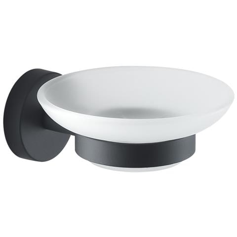 Portasapone Da Muro In Acciaio Inox E Cromall 2311 Serie Eros Nero Matt - Foto 1