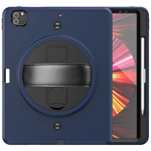 Custodia Per Ipad Pro 4/3 12.9"" Con Supporto E Tracolla Blu Navy - Foto 1