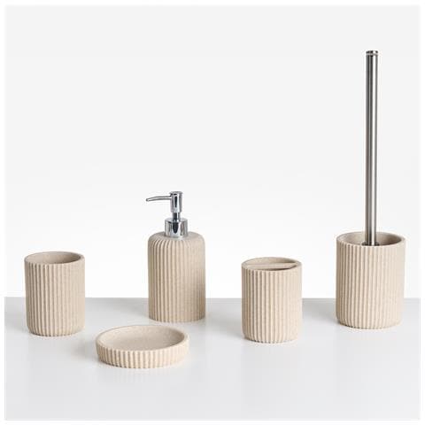 Set Da 5 Accessori Per Il Bagno Camana Beige Chiaro - Foto 2