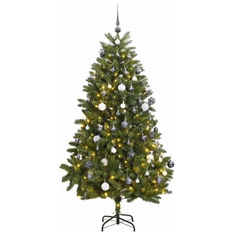 Albero Natale Incernierato con 300 LED e Palline 300 cm - Foto 1