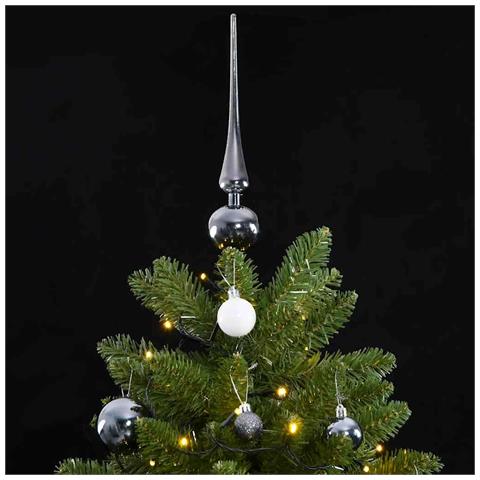 Albero Natale Incernierato con 300 LED e Palline 300 cm - Foto 2
