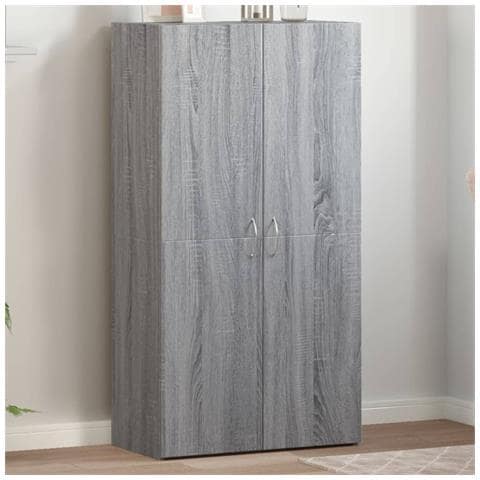 Schedario Grigio Sonoma 60x32x115 cm in Legno Multistrato - Foto 2